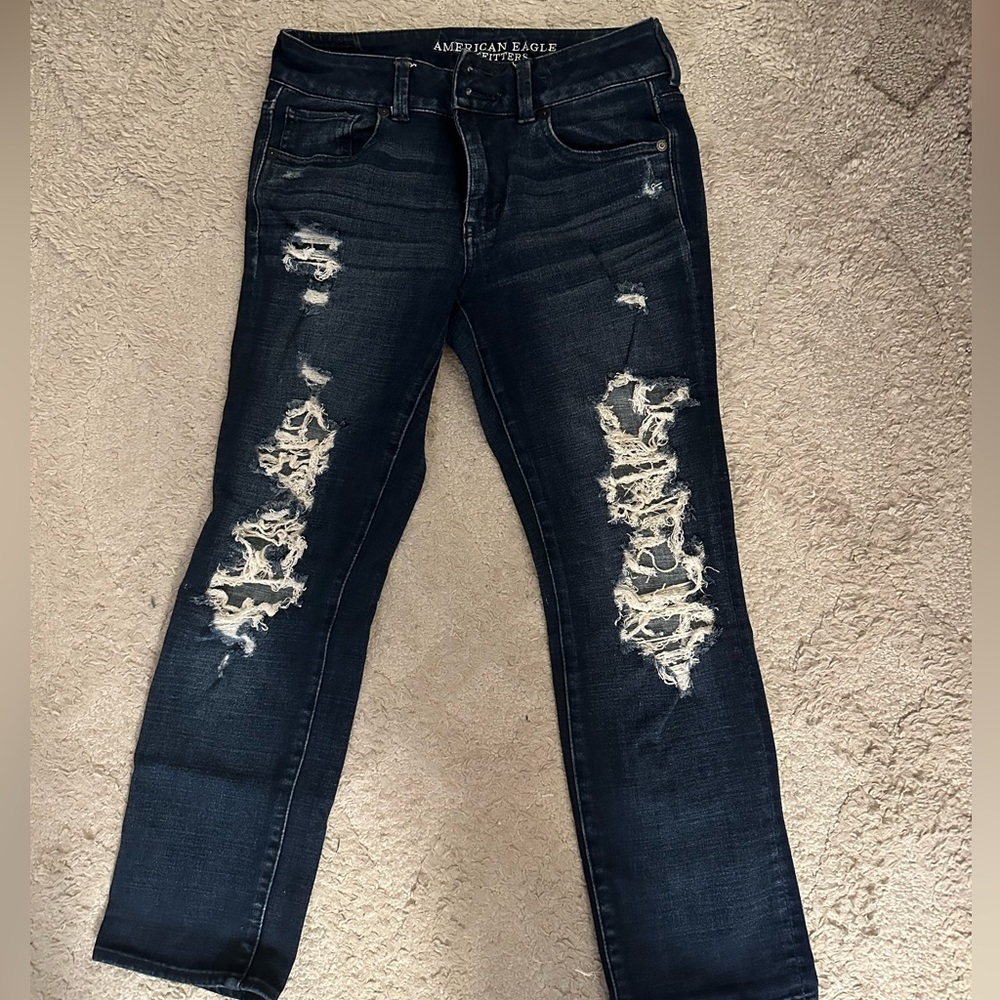 Women’s American Eagle Artist Crop Jeans, Size 8